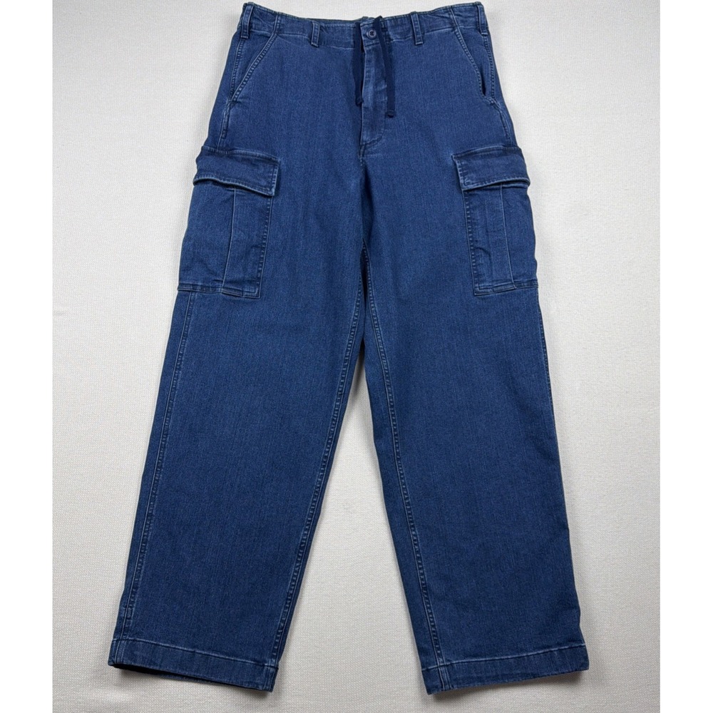 Uniqlo Denim Jean Cargo Pants Mens 30x33* (*32x29) Relaxed High Rise Utility